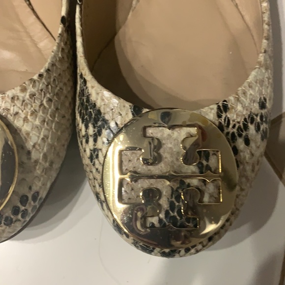 Tory Burch Snake Skin reva sz 8.5 - Picture 3 of 7
